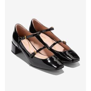 Cole Haan Women's 9B Black Patent Leather Paxton Mary Jane Pumps Heeled P3-2